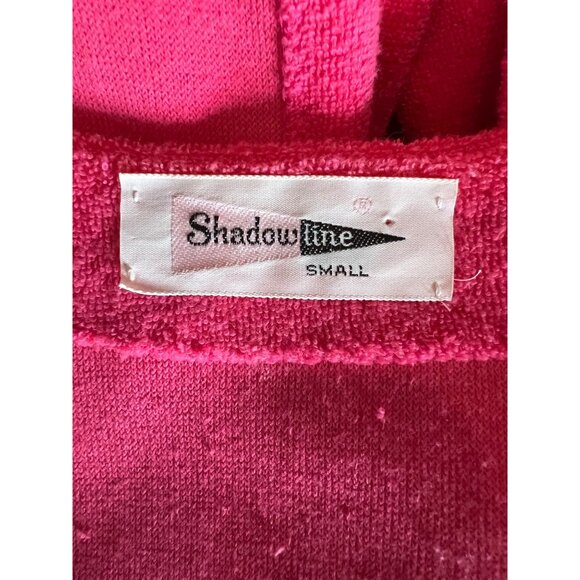 Vintage Shadowline Pink Terry Cloth Wrap Robe Small Mini Boho Barbie - Picture 9 of 11